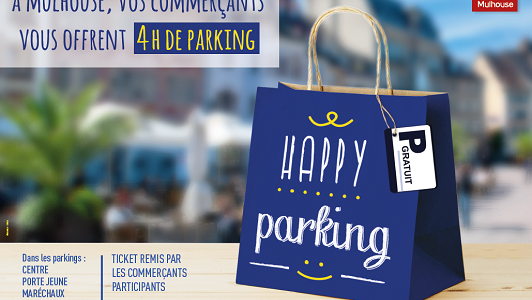 A Mulhouse, vos commer&ccedil;ants vous offrent le parking !